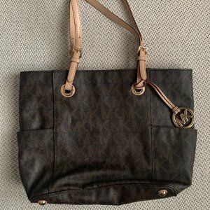 Michael Kors Brown Leather MK Tote